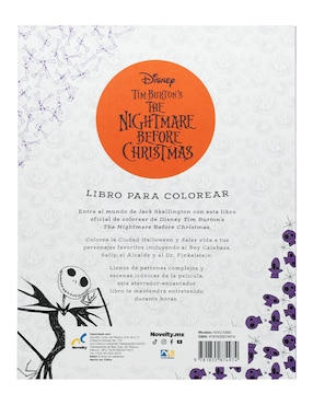 Libro para Colorear The Nightmare Before Christmas Novelty