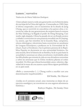 Libro Vuelan los cisnes salvajes de Jung Chang