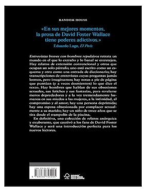 Libro Entrevistas Hombres Repulsivos de David Foster Wallace