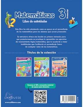 Libro Preescolar Matemáticas 3 de Ediciones Larousse