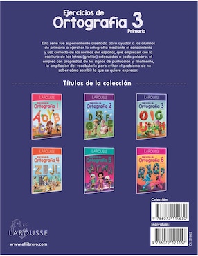 Libro Ejercicios de Ortografia 3 Primaria de Ediciones Larousse