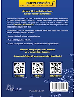 Libro Diccionario Básico Escolar de Ediciones Larousse