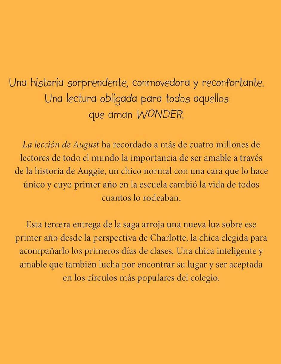 Libro Wonder. Charlotte tiene la palabra de R. J. Palacio 2