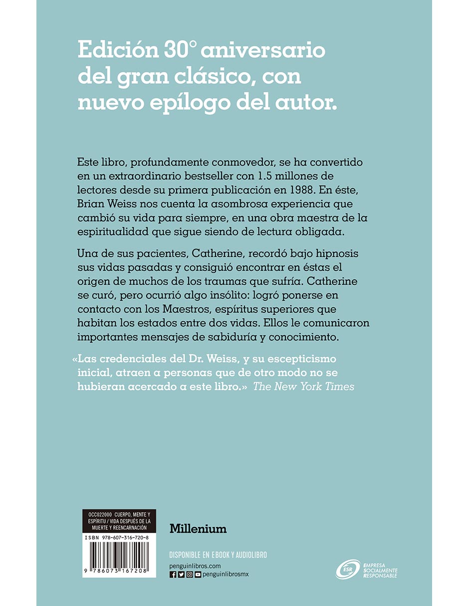 Libro Muchas Vidas Muchos Maestros de Brian L. Weiss 2