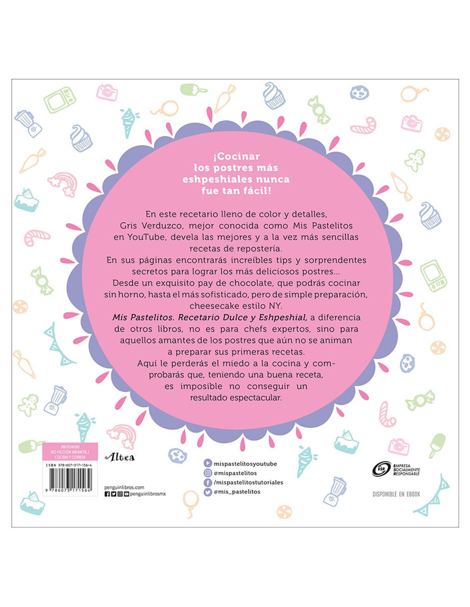 Libro Mis Pastelitos Recetario de Gris Verduzco 2