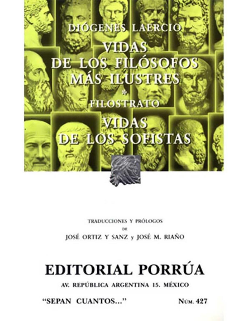 Libro Vidas de los Filósofos más Ilustres Sc427