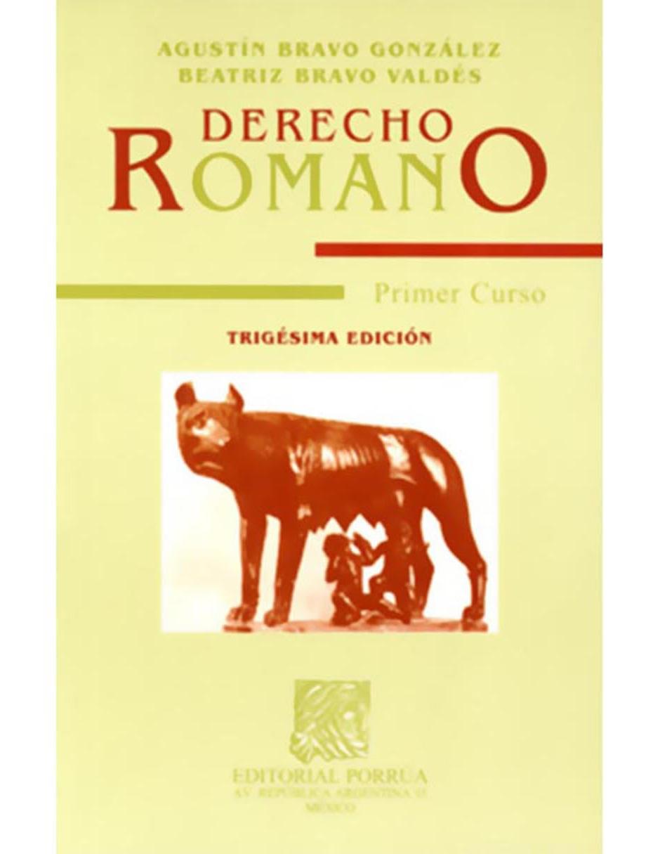Libro Derecho Romano Primer Curso 1
