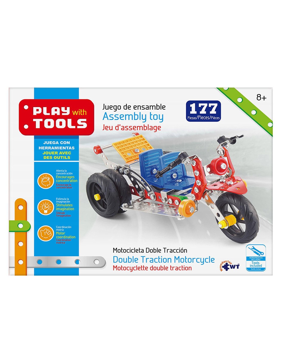 Juego De Ensamble Motocicleta Doble Tracción juego armable infantil unisex 5
