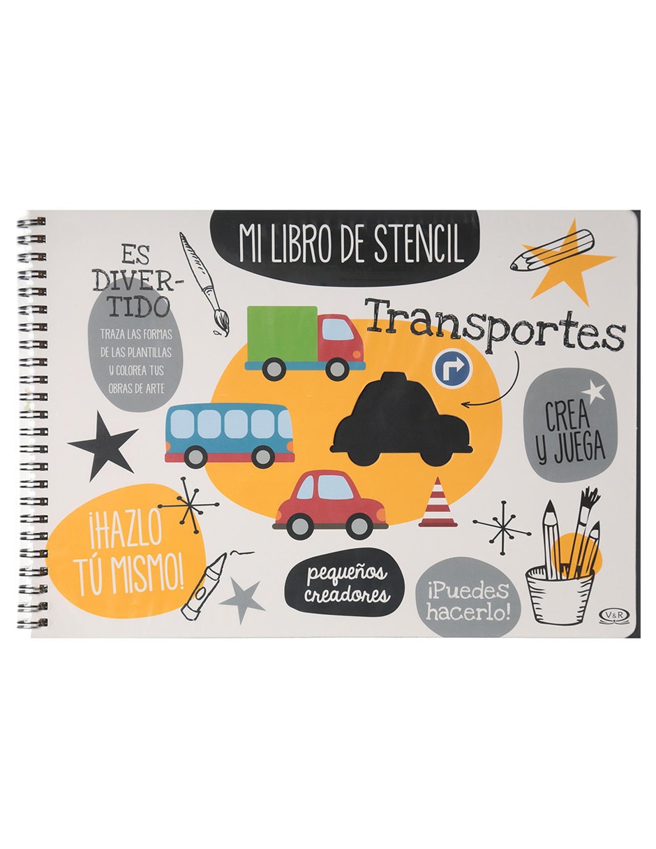 Libro Mi Libro de Stencil: Transportes Libro Mi Libro de Stencil: Transportes