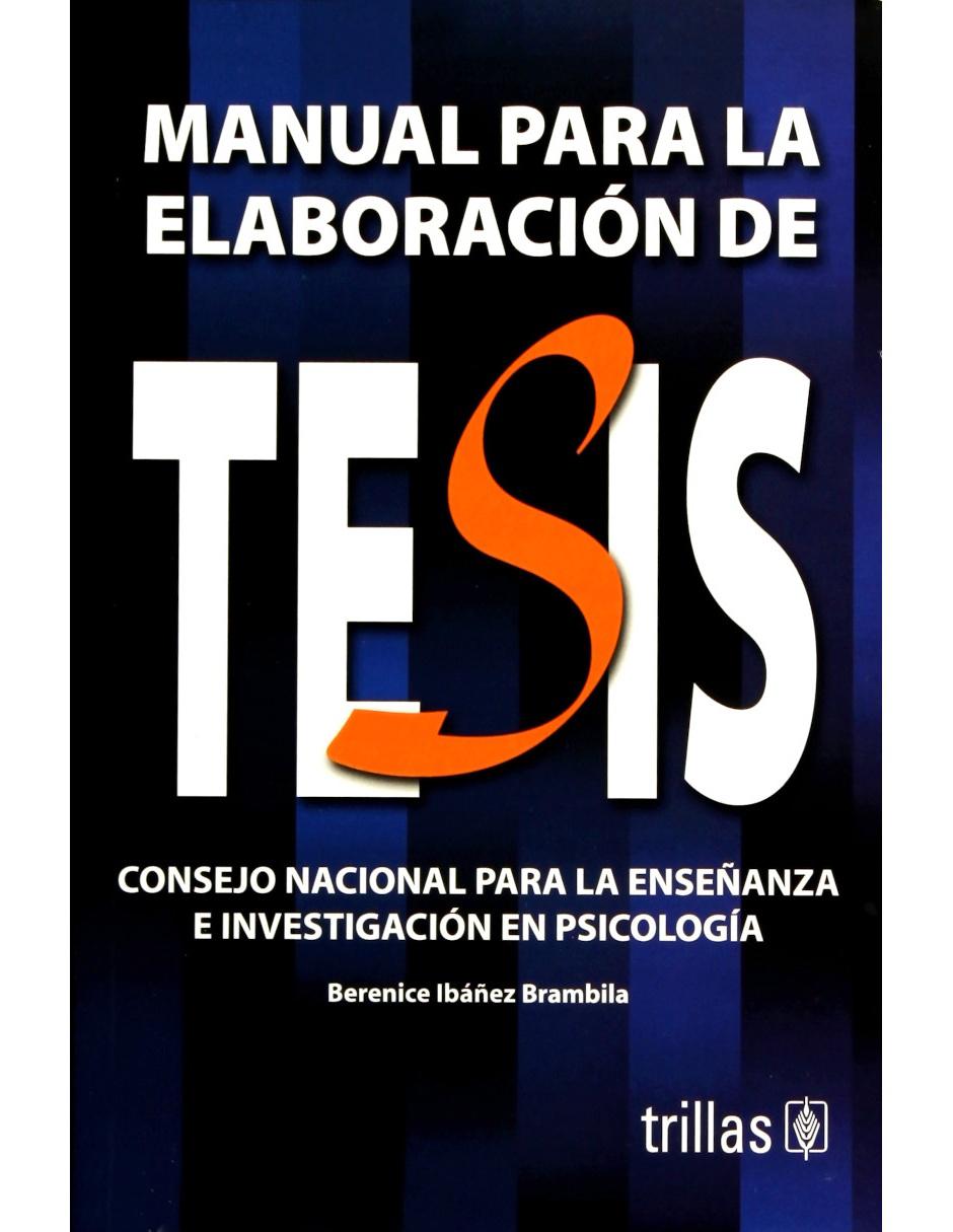 Manual para la Elaboración de Tesis 1