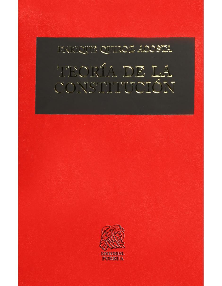 Revista Teoría De La Constitución