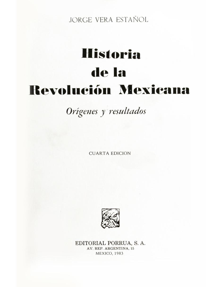 Revista Historia De La Revolución Mexicana