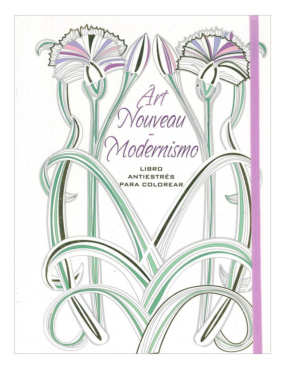Libro Art nouveau-modernismo libro antiestrés