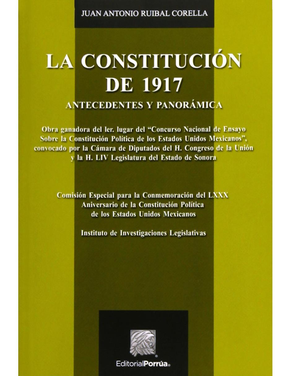 Libro La Constitución de 1917 Libro La Constitución de 1917