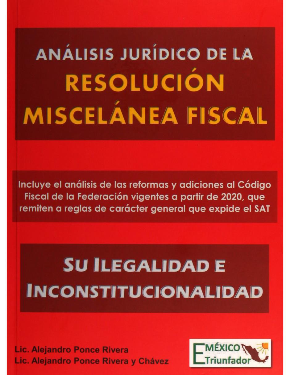 Libro Análisis Jurídico De La Resolución Miscelánea Fiscal 1