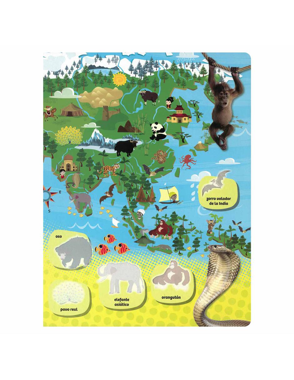 Mi primer libro de cuentos actividades y calcomanías: Animales del Mundo 3