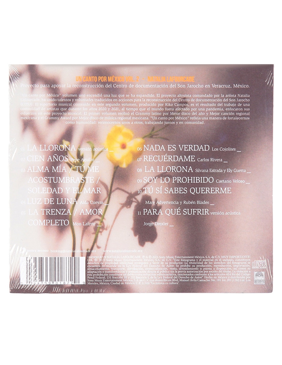 Un canto por México Vol. 2 Natalia Lafourcade CD 2