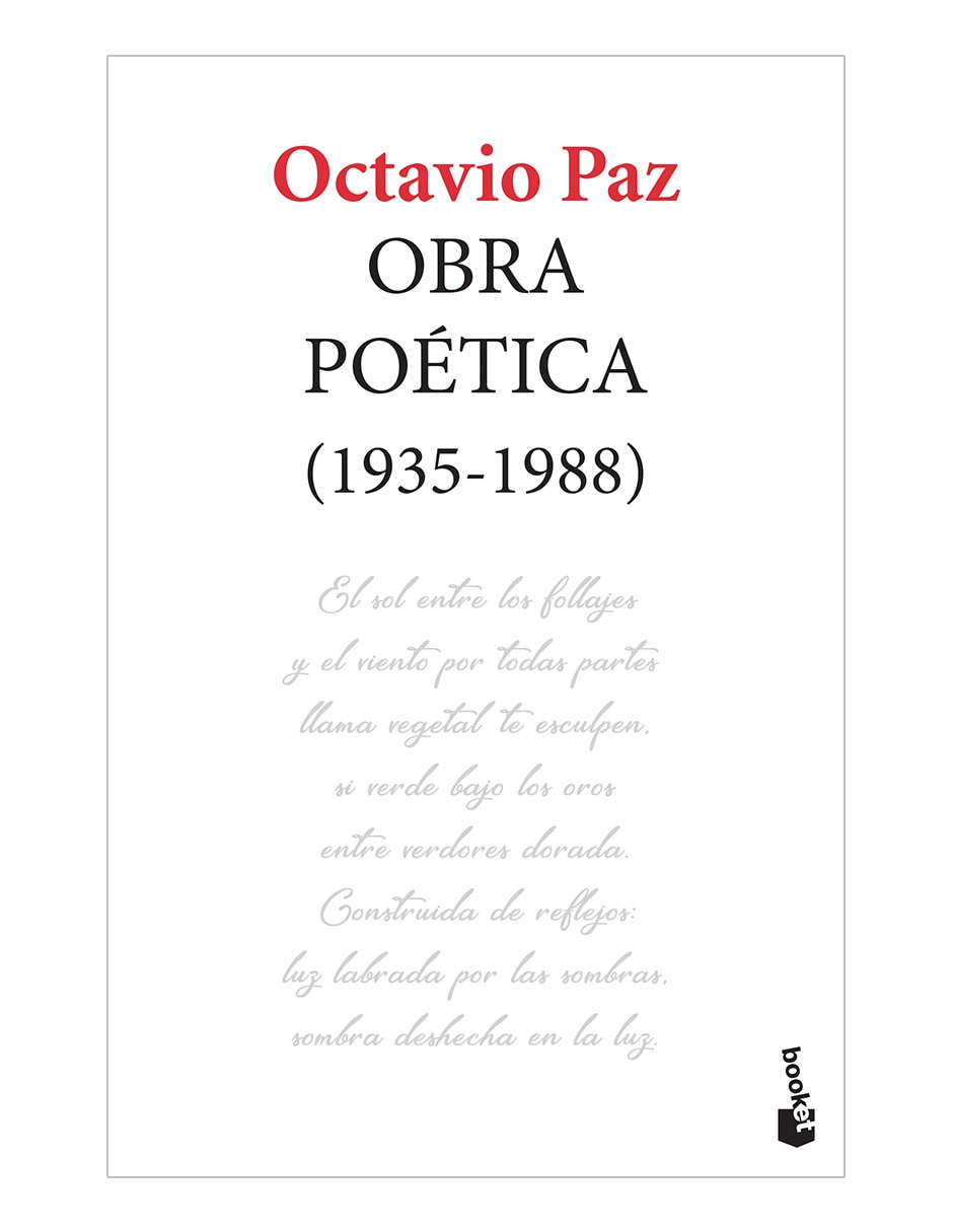 Libro Obra Poética (1935-1988) de Octavio Paz