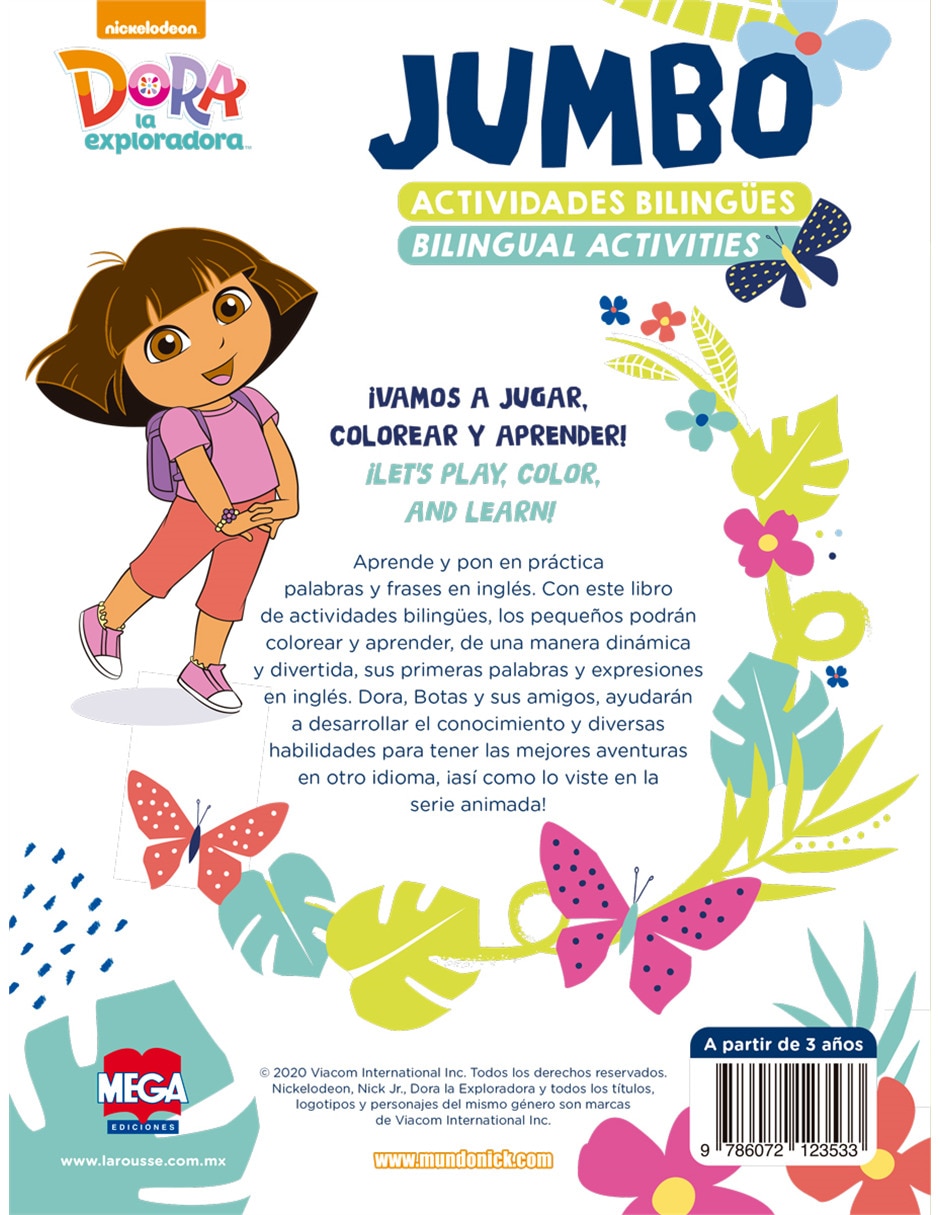 Libro Dora la exploradora: Jumbo actividades bilingües 2