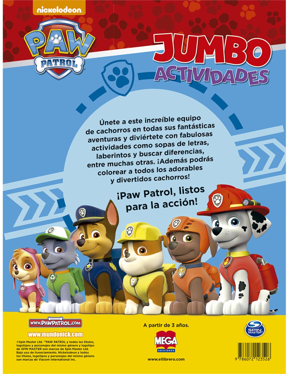 Libro Paw Patrol Libro para colorear con actividades de 2