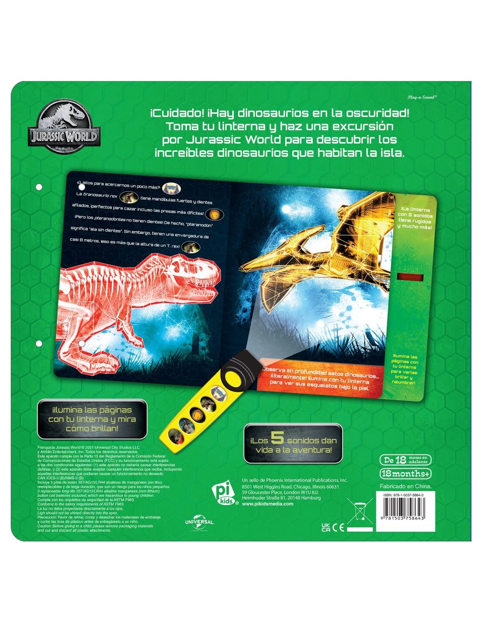Libro Jurassic Dinosaurios En La Oscuridad de Phoenix International Publications 2