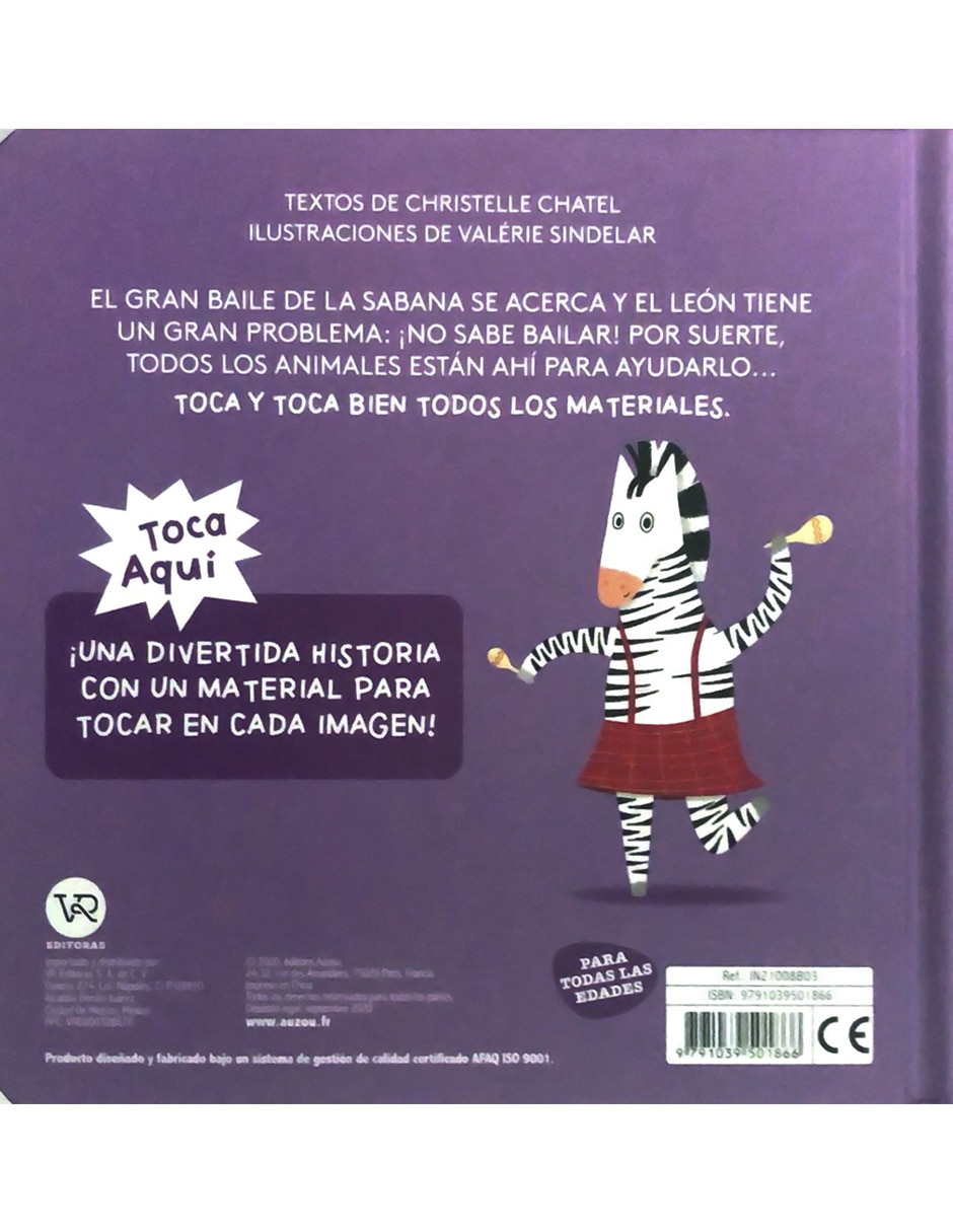 Libro Toca Aquí Samba de la sabana de Auzou de Auzou 2