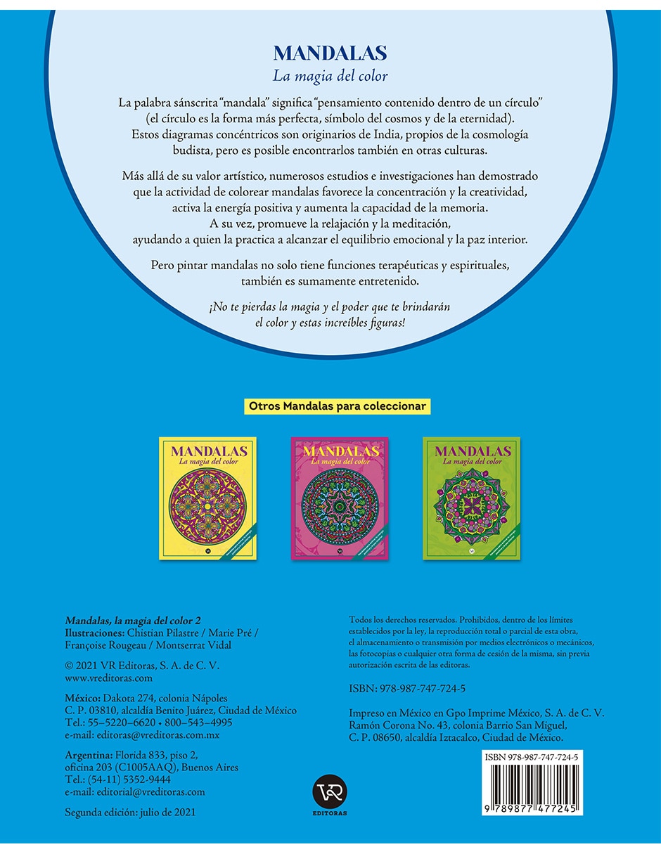 Libro Mandalas: La Magia Del Color de Marie Pré de Marie Pré 2