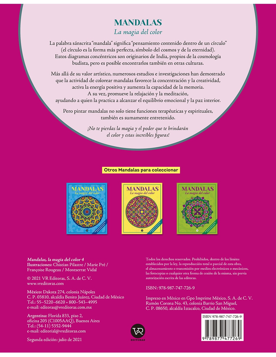 Libro Mandalas: la magia del color 4 de Christian Pilastre 2