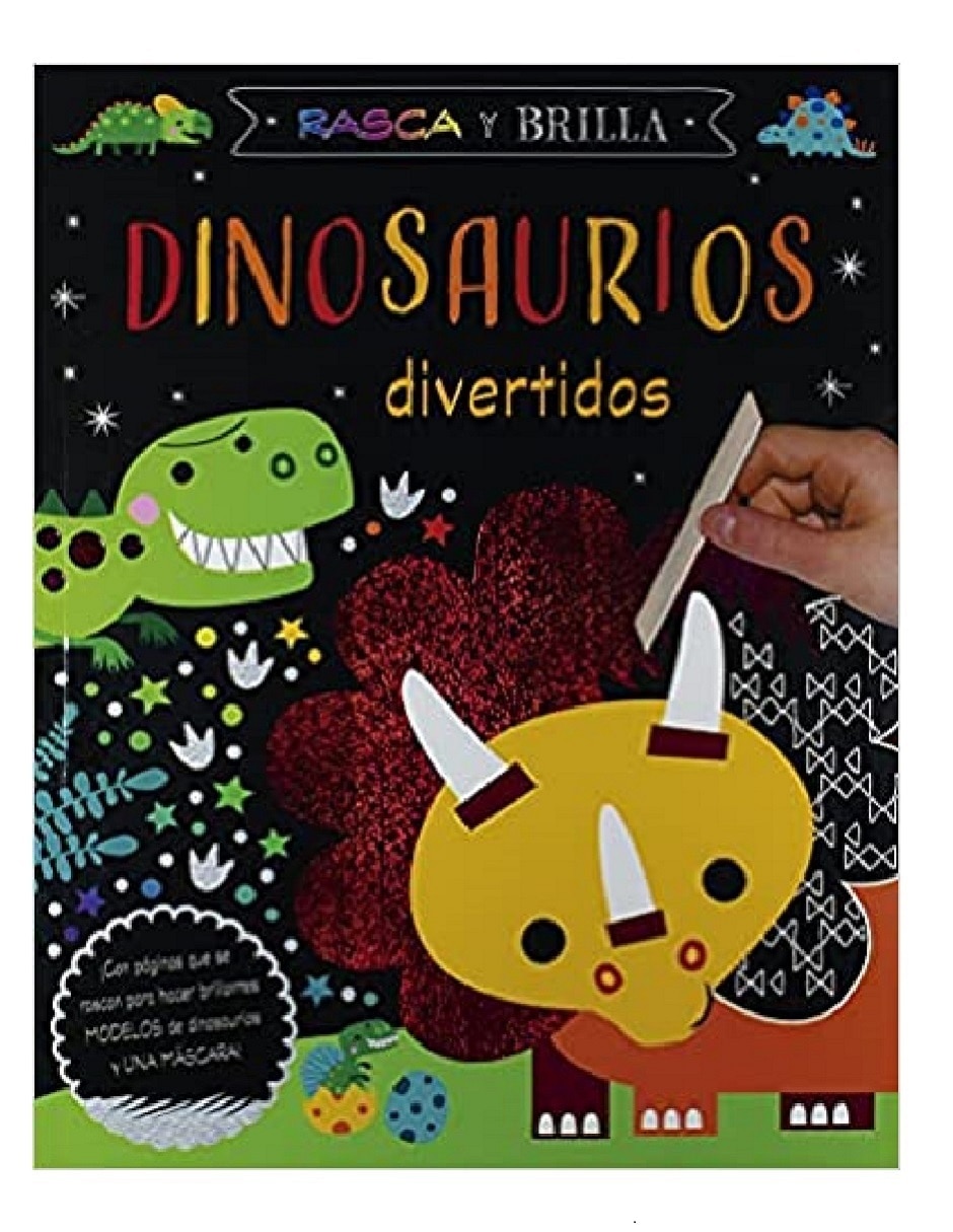 Libro Rasca y brilla: dinosaurios divertidos de Varios