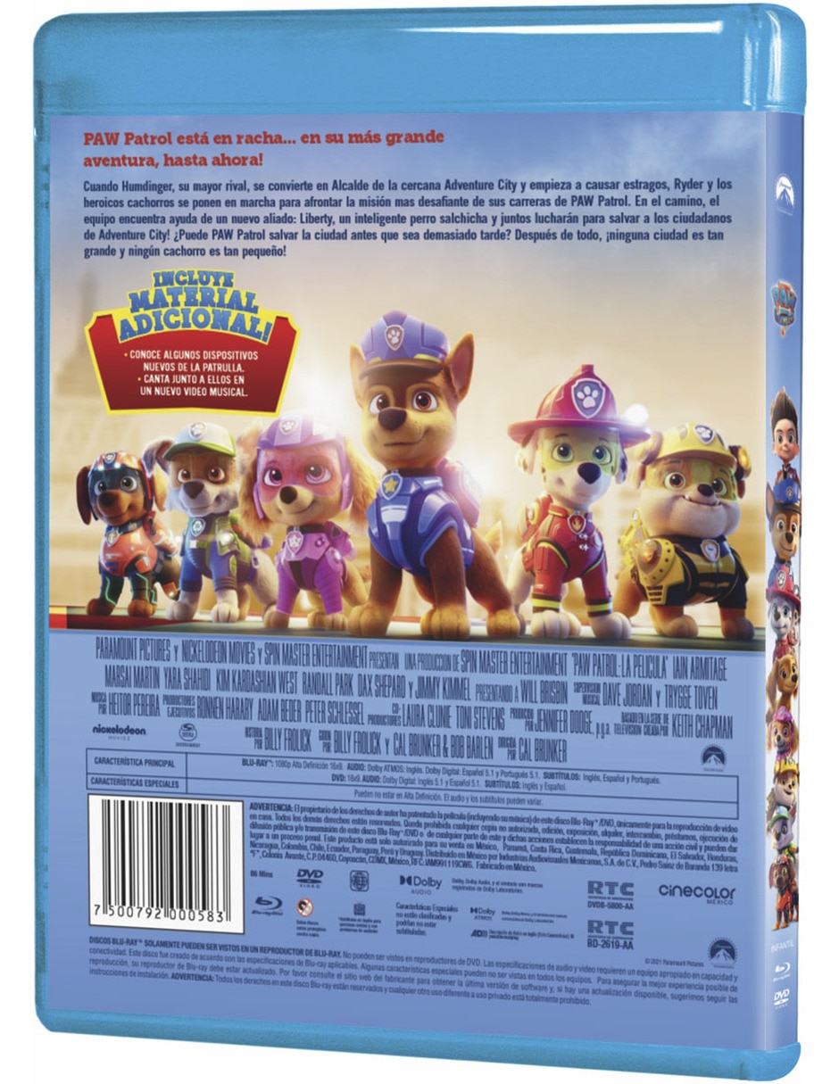 Paw Patrol: la película DVD + Blu-ray