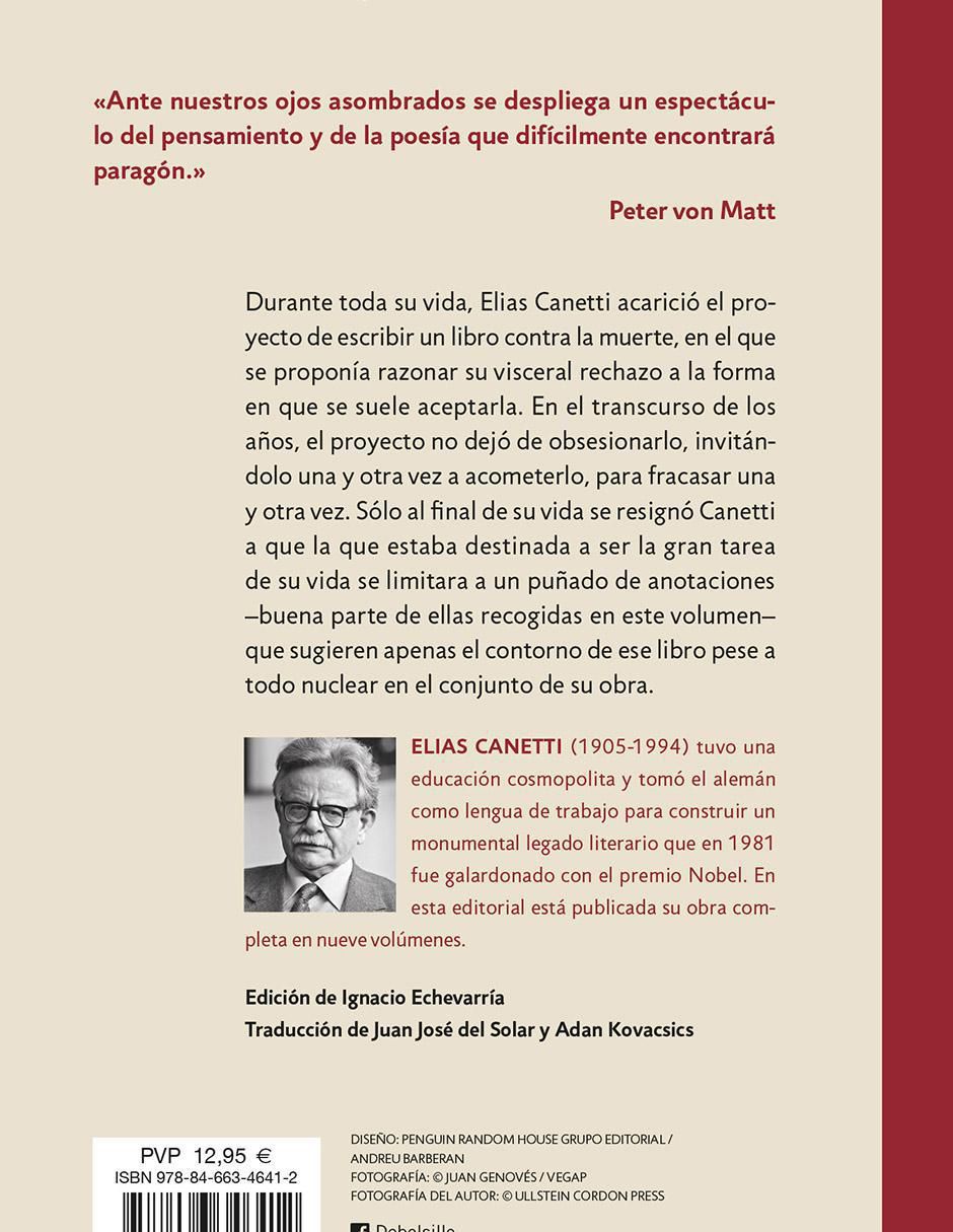 Libro El libro contra la muerte de Canetti, Elias 2