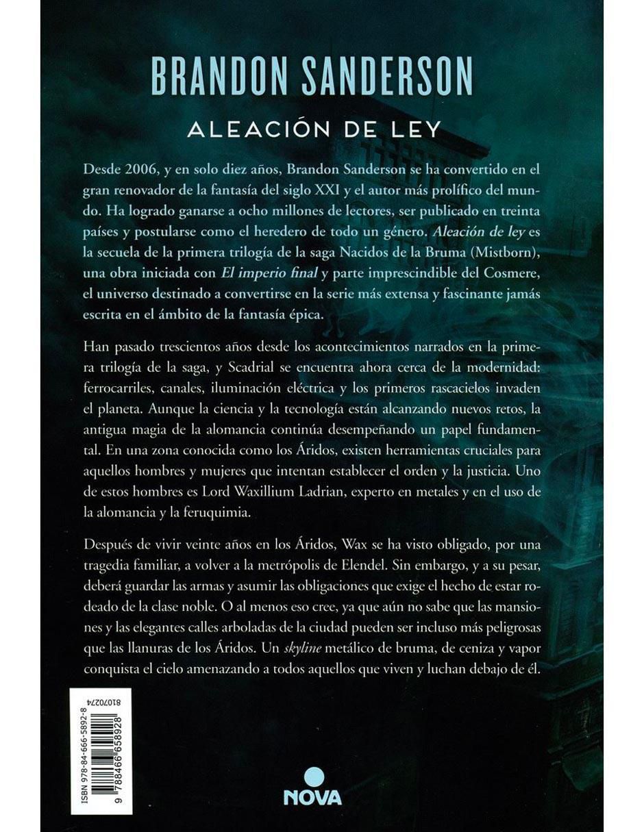 Libro Aleación de ley de Brandon Sanderson 2