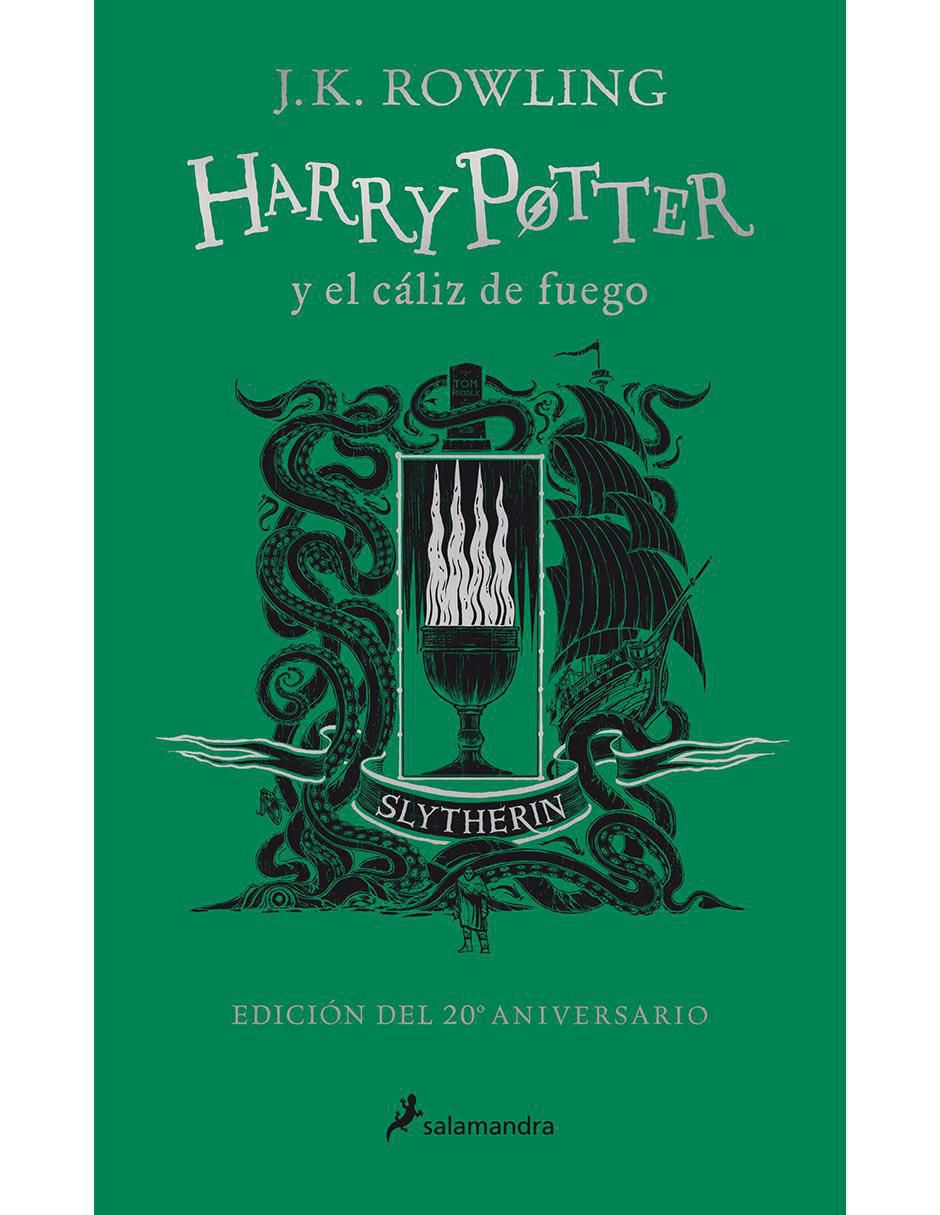 Libro Harry Potter y el cáliz de fuego (edición Slytherin del 20º aniversario) de J.K. Rowling