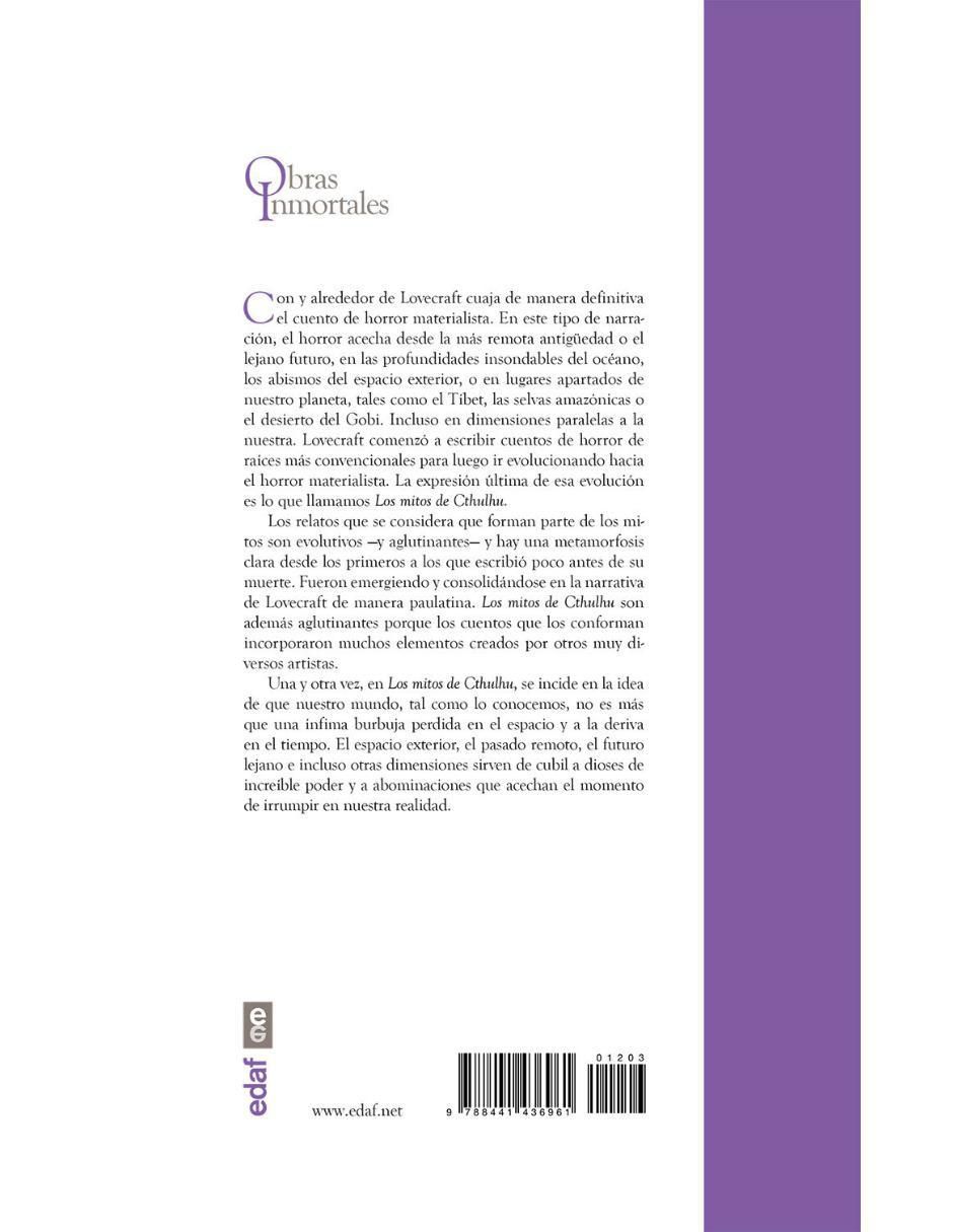 Libro Los mitos de Cthulhu de Howard Philips Lovecraft 2