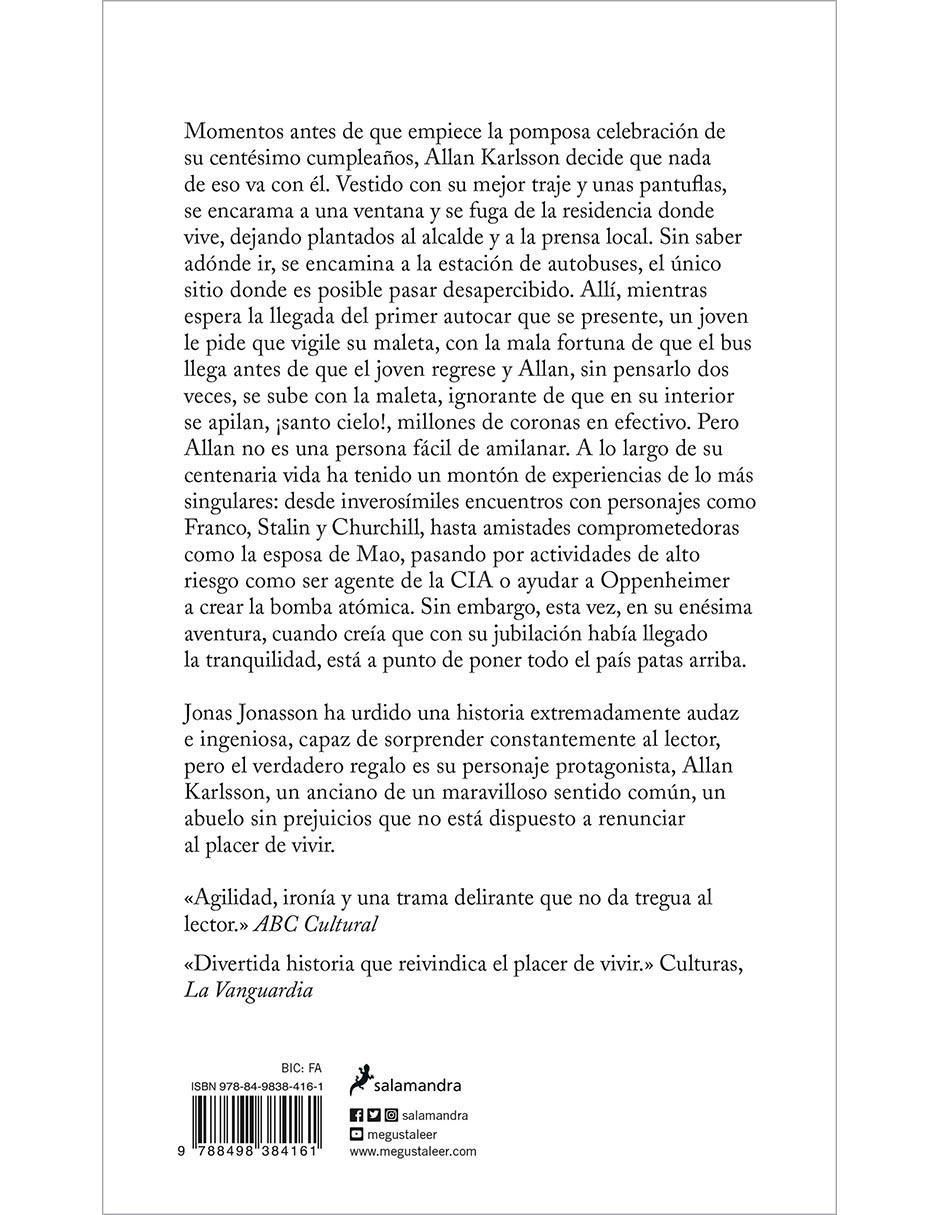 Libro El abuelo que saltó por la ventana y se largó de Jonas Jonasson 2
