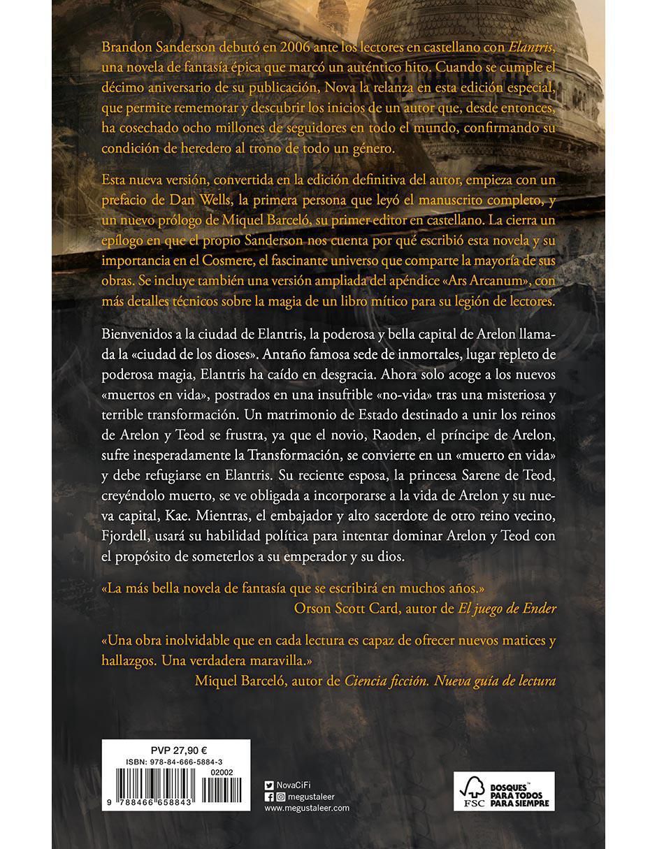 Libro Elantris (edición décimo aniversario, versión definitiva del autor) de Brandon Anderson 2