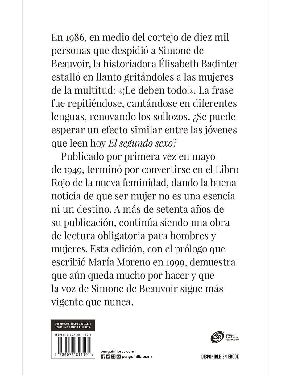 Libro El segundo sexo de Simone de Beauvoir 2