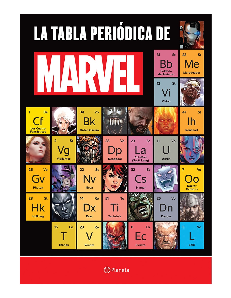 Libro La tabla periódica de marvel de Marvel Libro La tabla periódica de marvel de Marvel