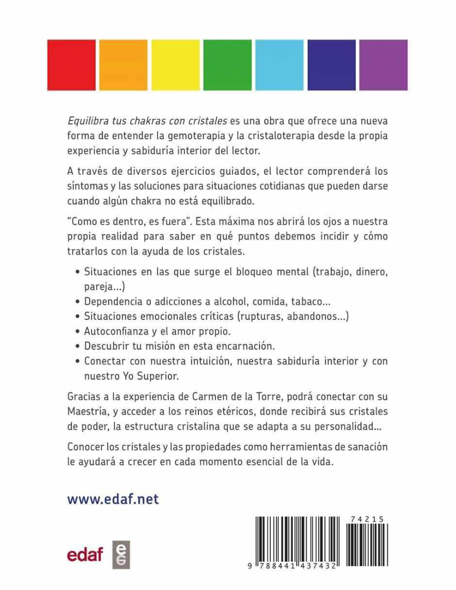 Libro Equilibra tus chakras con cristales de Carmen de la Torre Peña 2