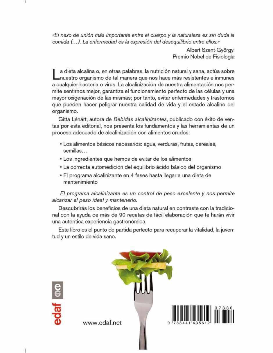 Libro Alcalinización con alimentos crudos de Gitta Lénárt 2