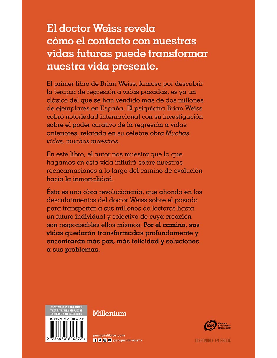 Libro MUCHOS CUERPOS UNA MISMA ALMA de Brian Weiss 2