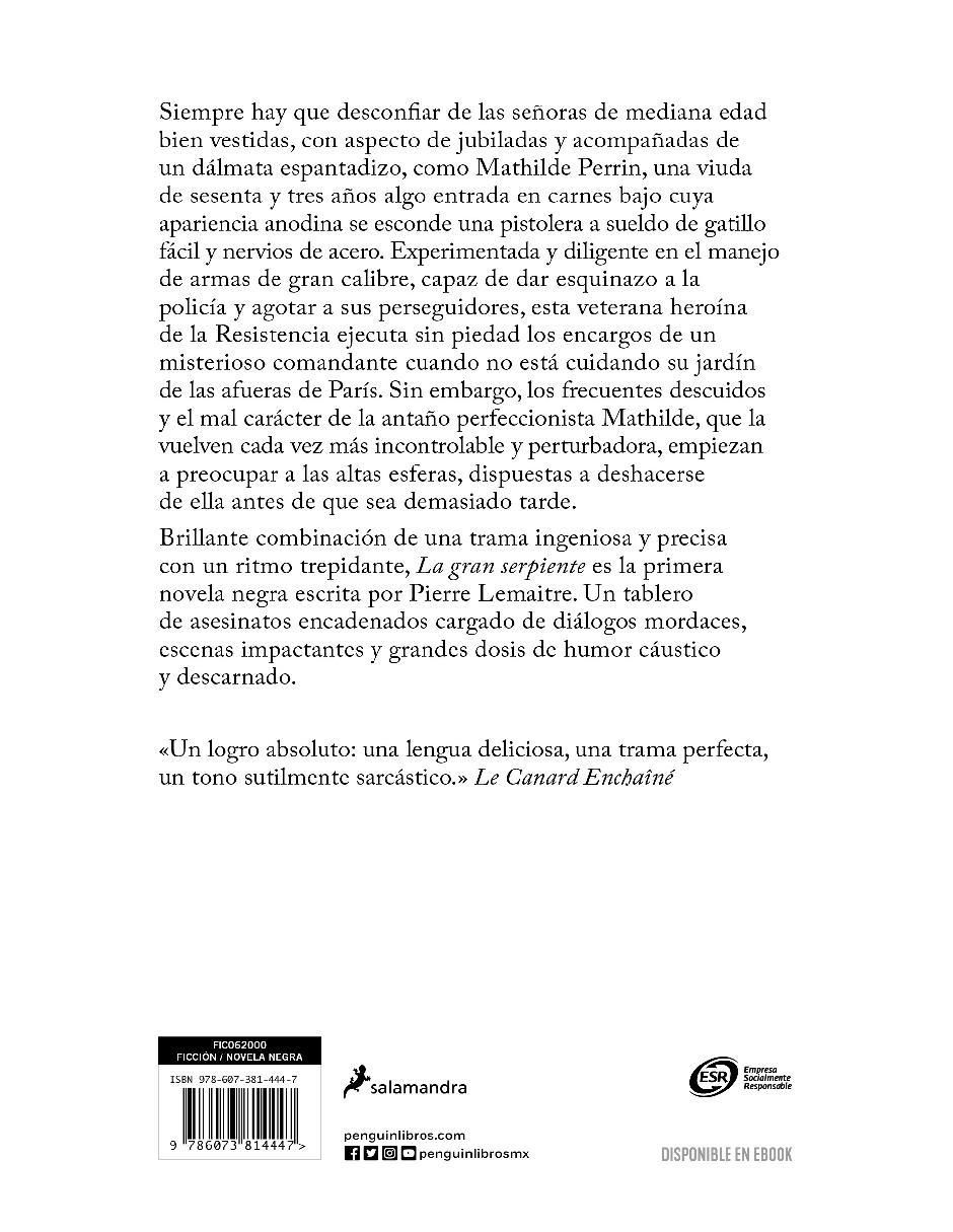 Libro La gran serpiente de Pierre Lemaitre 2