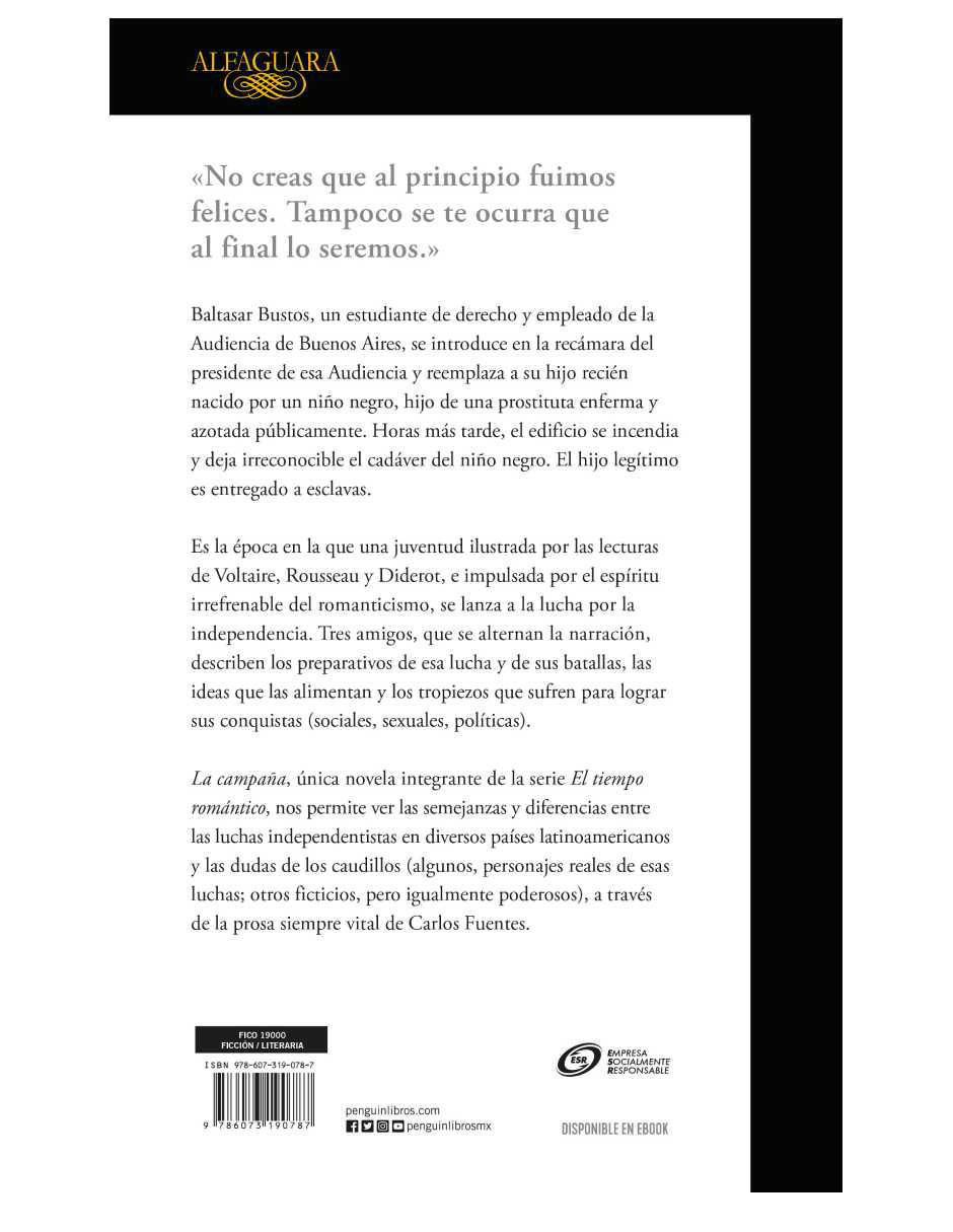 Libro La campaña de Carlos Fuentes 2