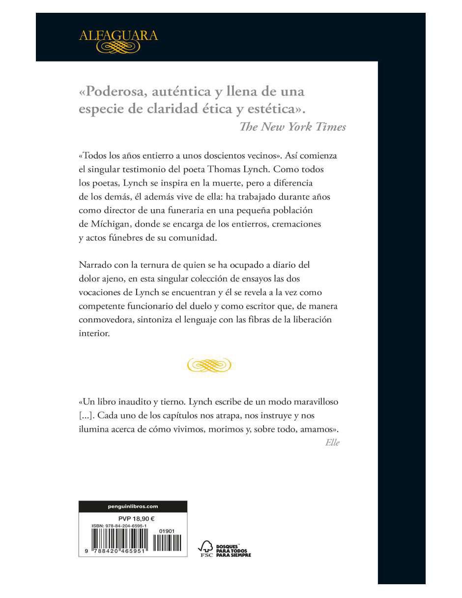 Libro El enterrador de Lynch Thomas 2