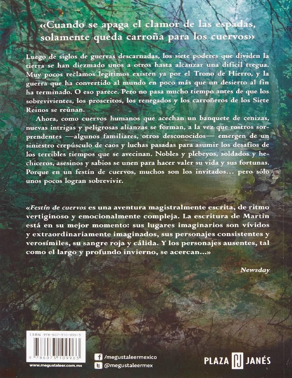 Libro Festín de cuervos Gorge Martin RR 2