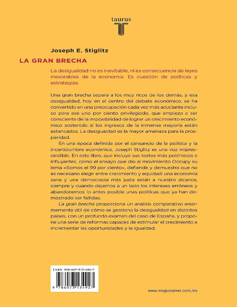 Libro La Gran Brecha de Joseph E Stiglitz 3