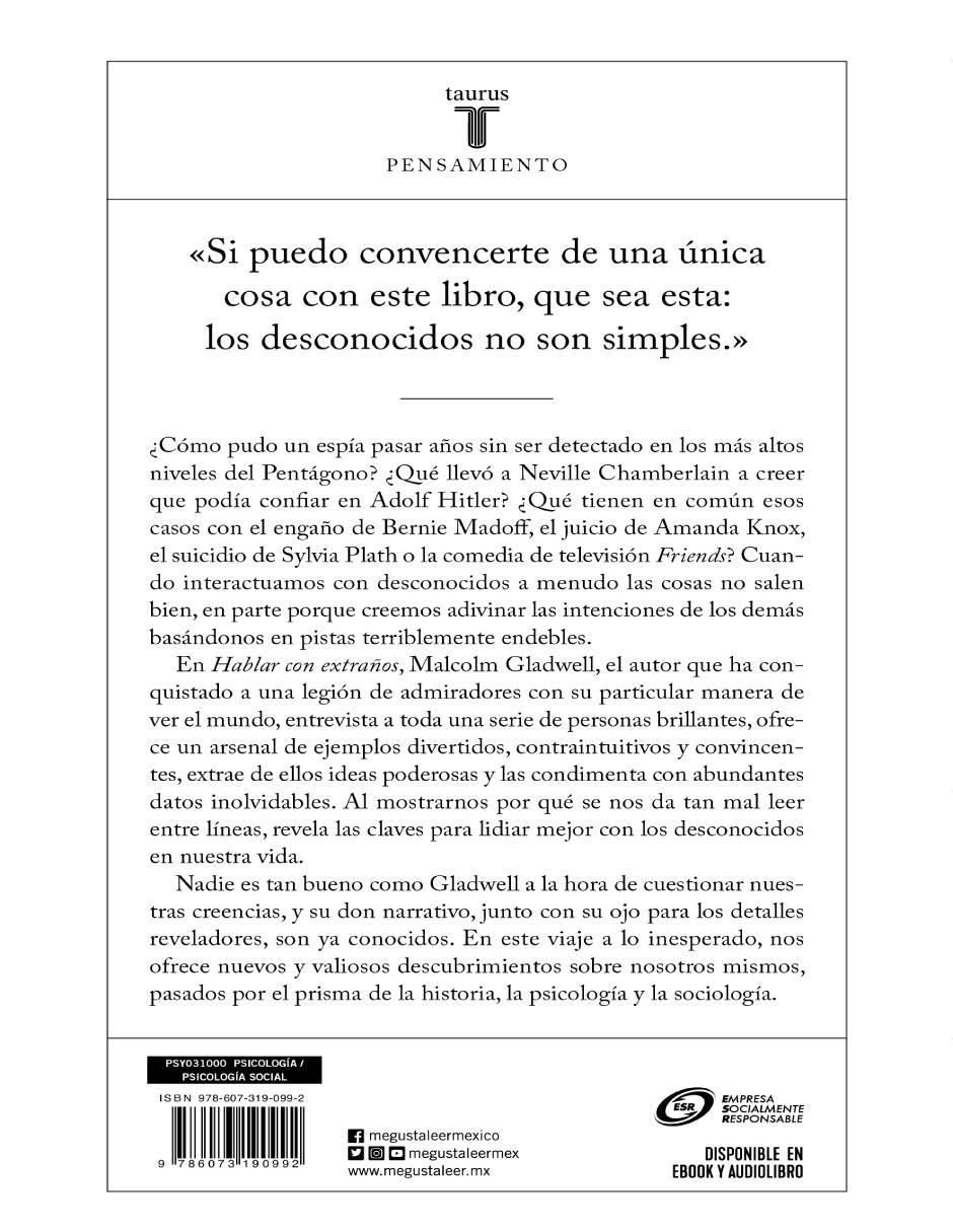 Libro Hablar con extraños de Gladwell Malcolm 2