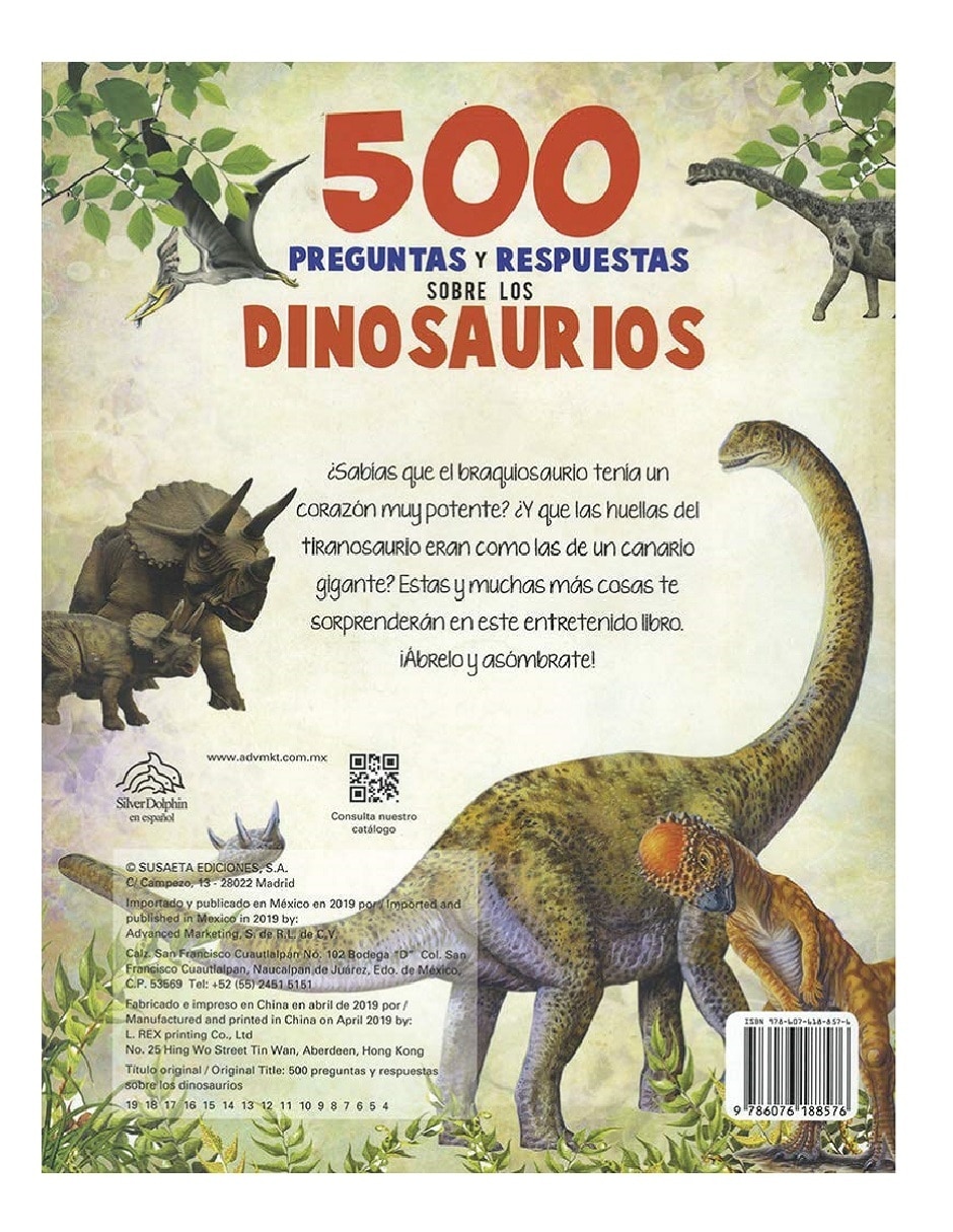 Libro 500 preguntas y respuestas sobre los dinosarurios de Silver Dolphin 2