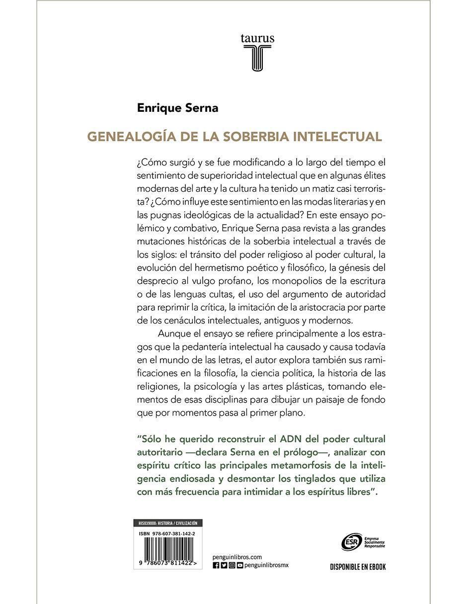 Libro Genealogía de la soberbia intelectual de Serna, Enrique 2