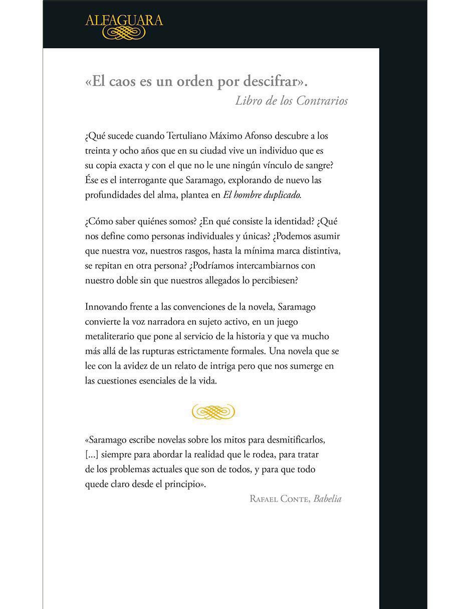 Libro El hombre duplicado de José Saramago 3